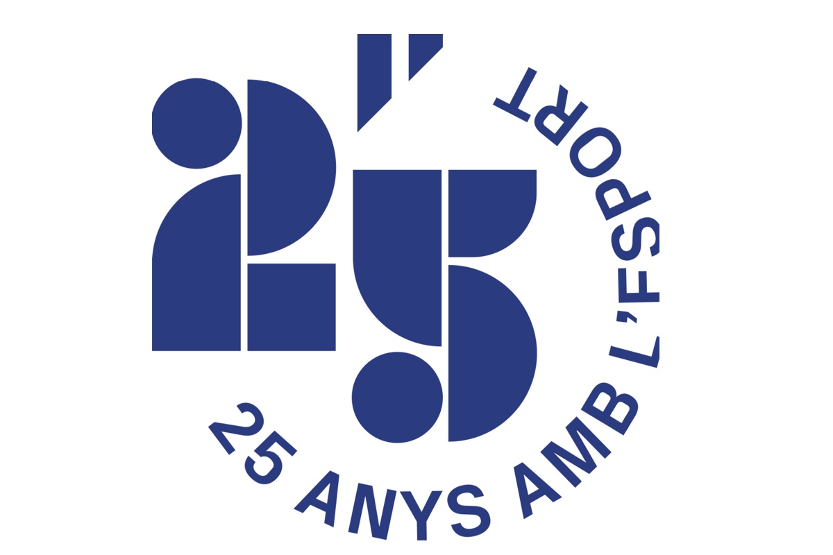 Logo del 25è aniversari de la Direcció Insular d’Esports.